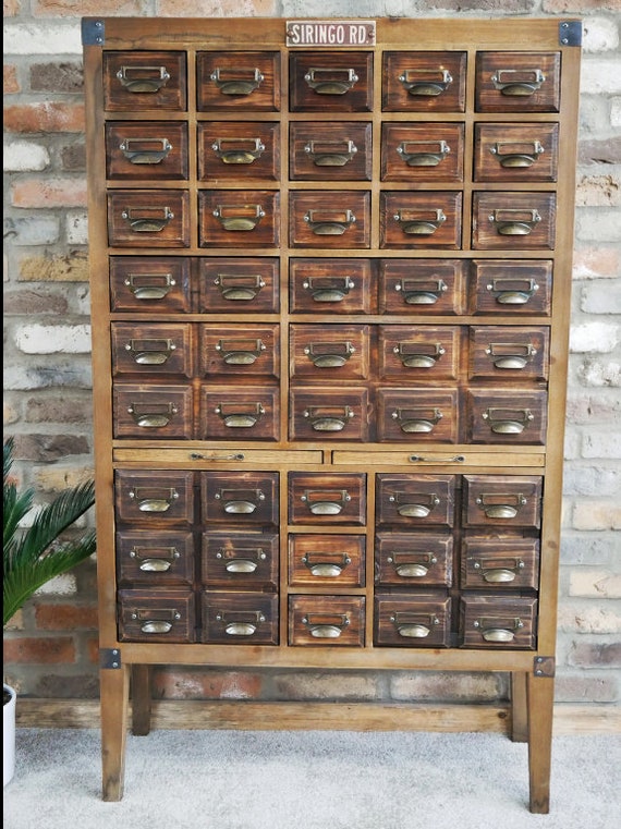 Xl Apothecary Cabinet Vintage Furniture Etsy