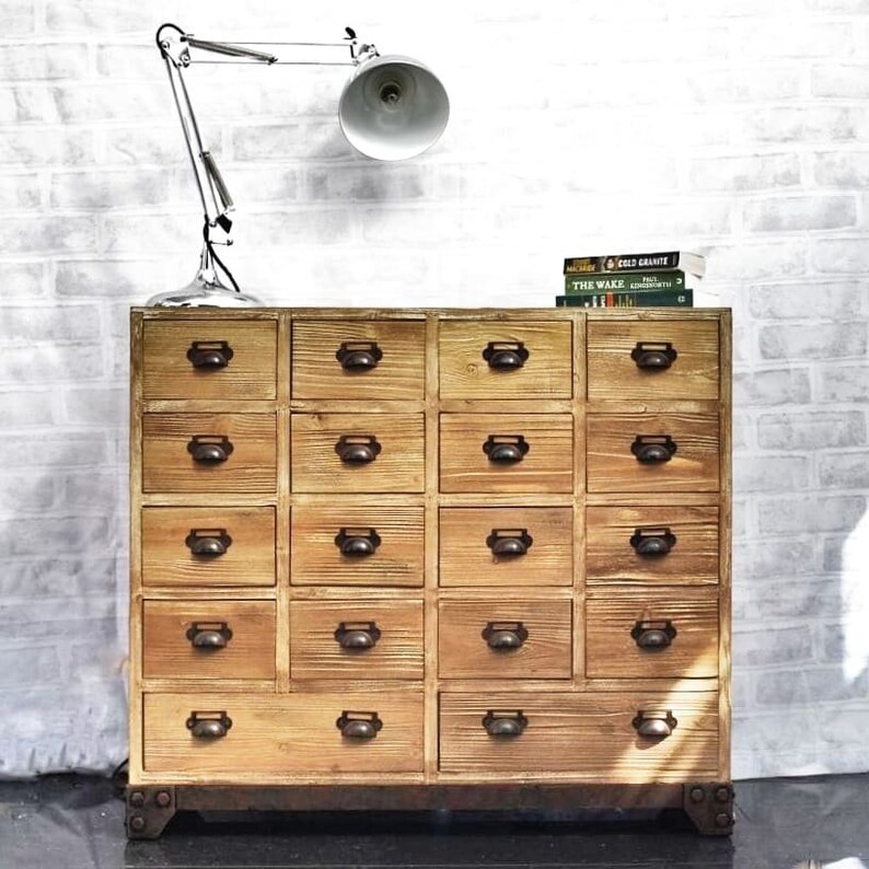 Apothecary Storage Industrial Loft Style Etsy