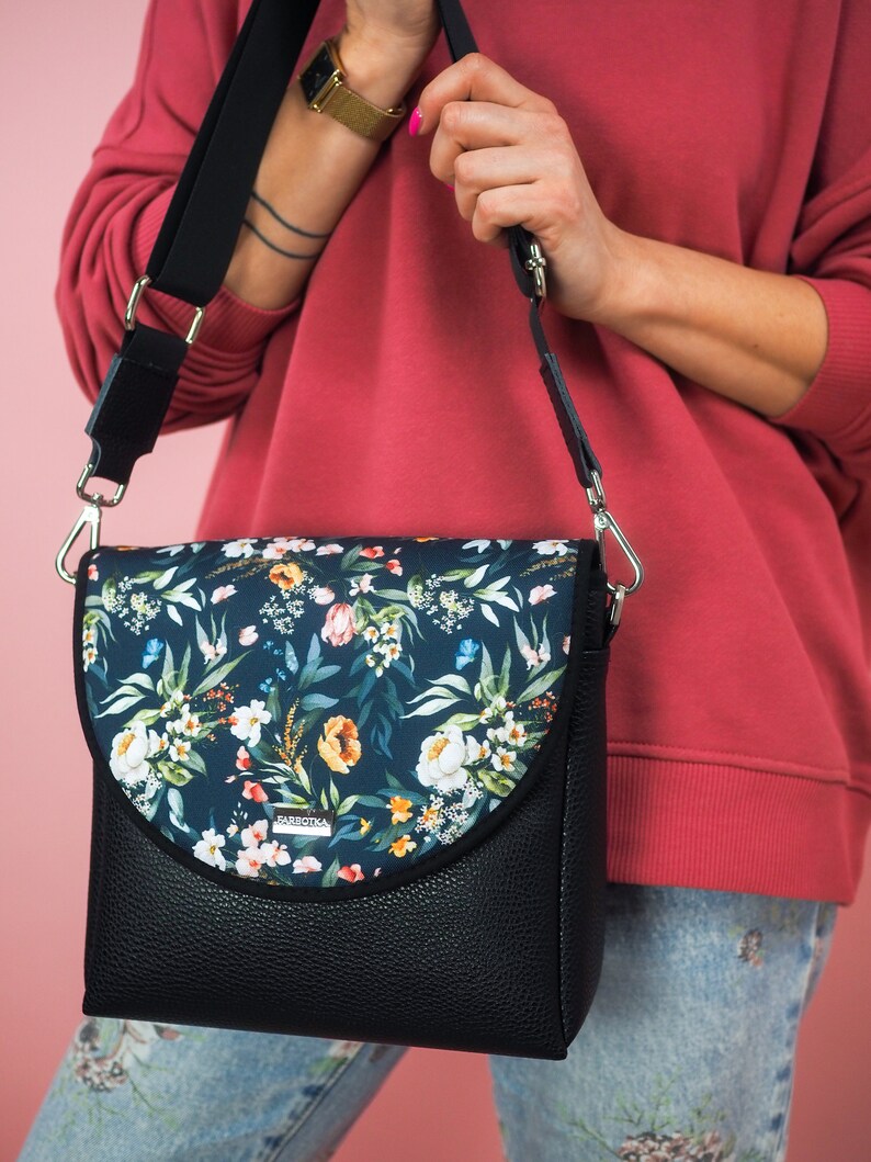 Farbotka CLASSIC Spring Inspiration Handtasche Kunstleder Austauschbare Klappe Handgefertigtes zdjęcie 5