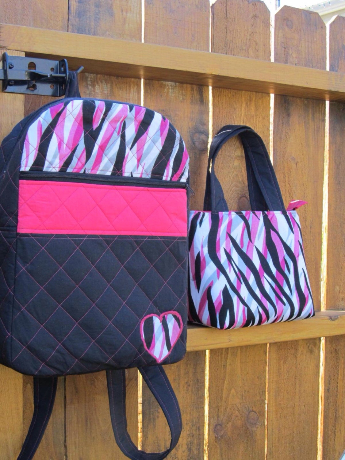 Zebra printed Backpack Etsy