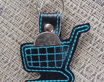 Shopping cart quarter holder key chain