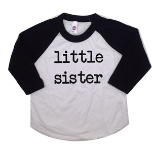 LITTLE SISTER BROTHER raglan new baby shower gift