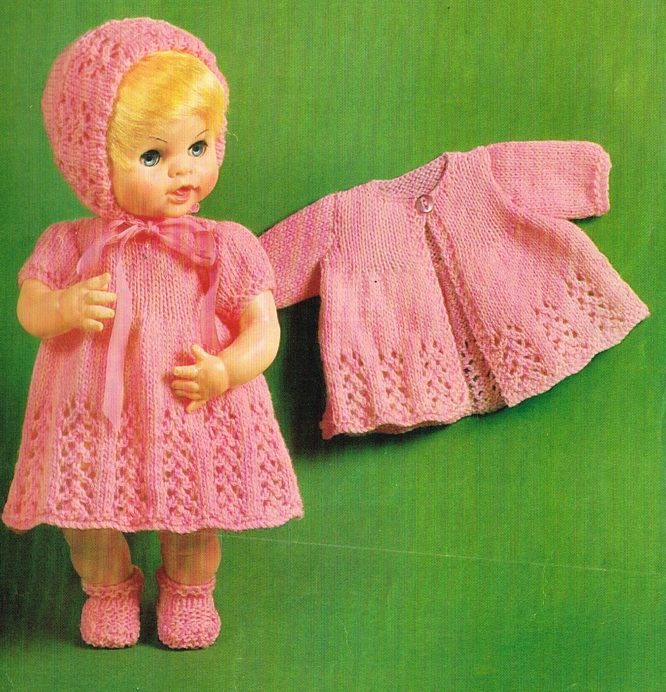 Dolls Clothes Knitting Pattern for 14 & 16 Doll. PDF Version to