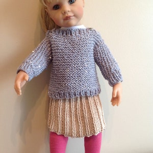 Dolls Fashion Clothes Knitting Pattern to Fit 18 Doll. Very EASY Knit ...