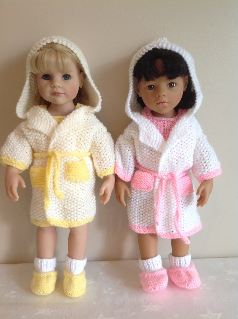 Dolls Fashion Knits Dressing Gown Vest Knickers and Slipper Etsy Canada