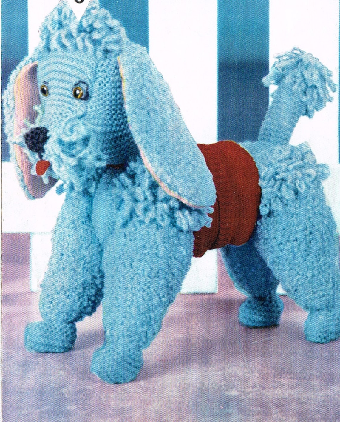 Toy Poodle Dog Knitting Pattern. Vintage Copy. PDF Instant Etsy