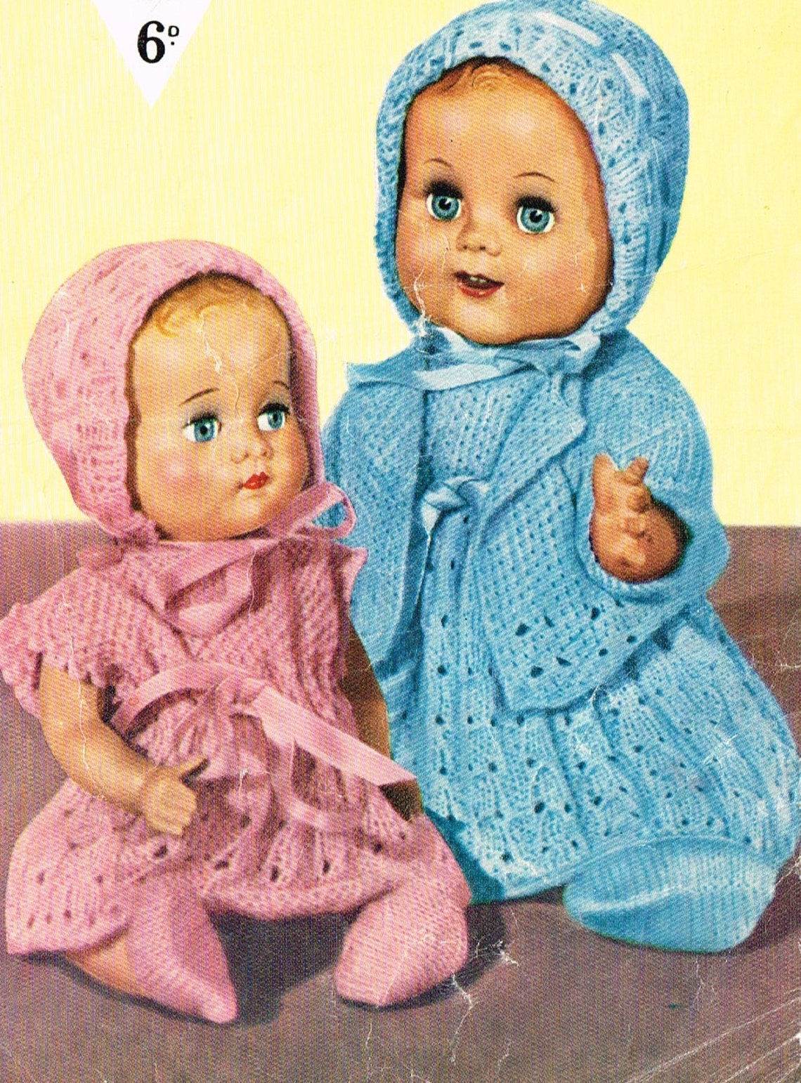 Dolls Clothes Knitting Pattern.1012 Doll. Vintage Copy. PDF Instant