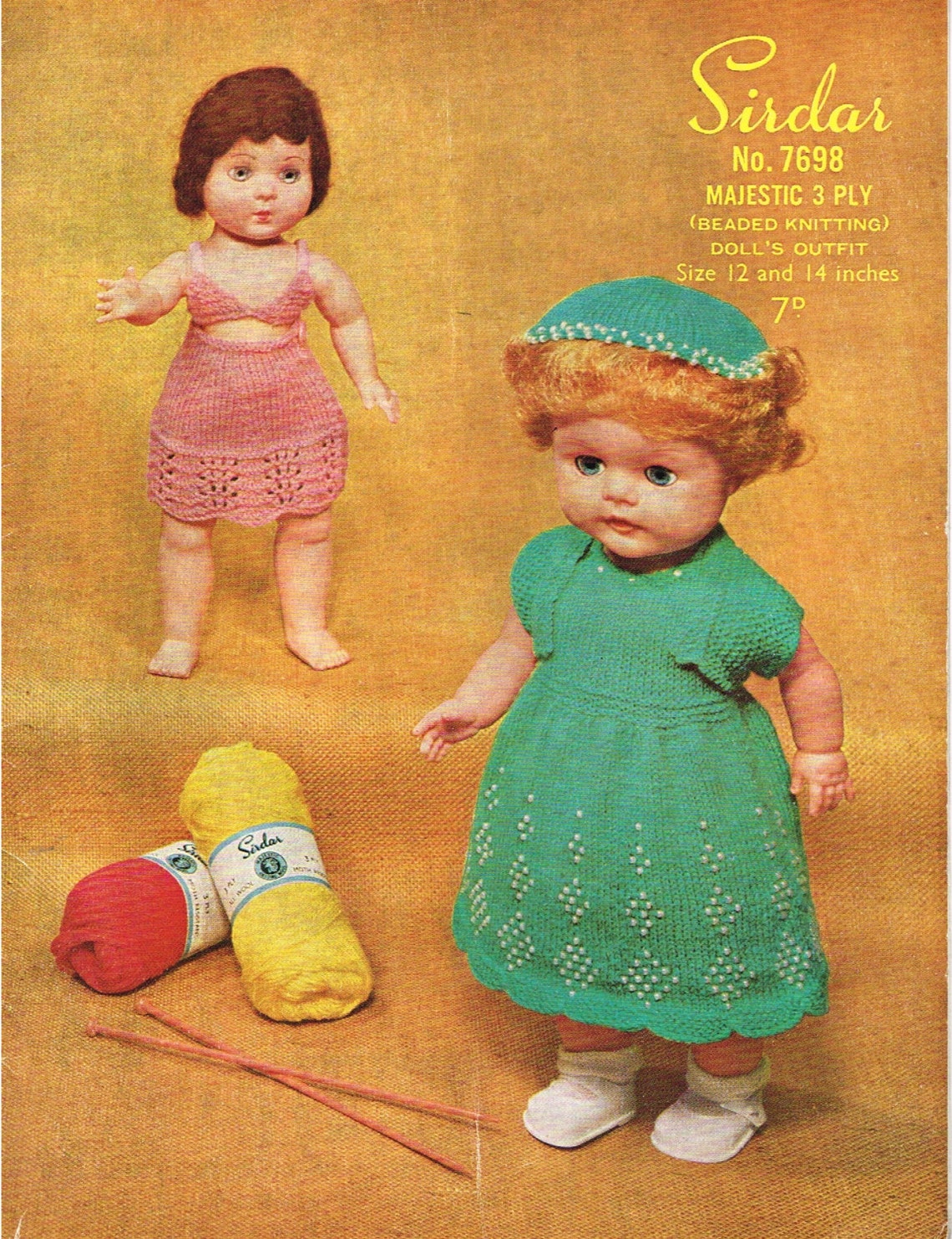 12 Inch and 14 Inch Dolls Clothes Knitting Pattern. Vintage Etsy