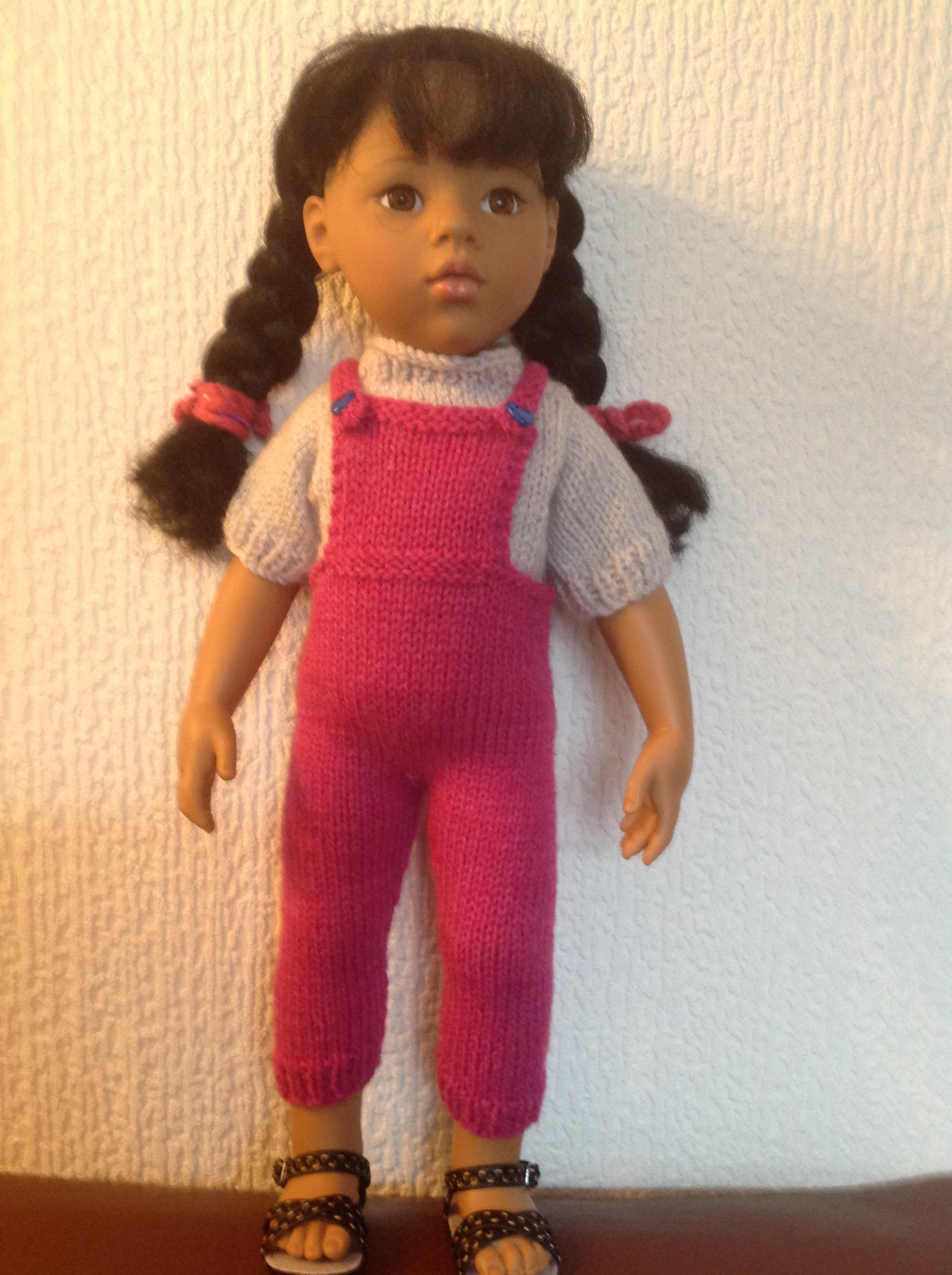 Dolls Clothes Knitting Pattern. 18 Doll. Dungarees and Etsy UK