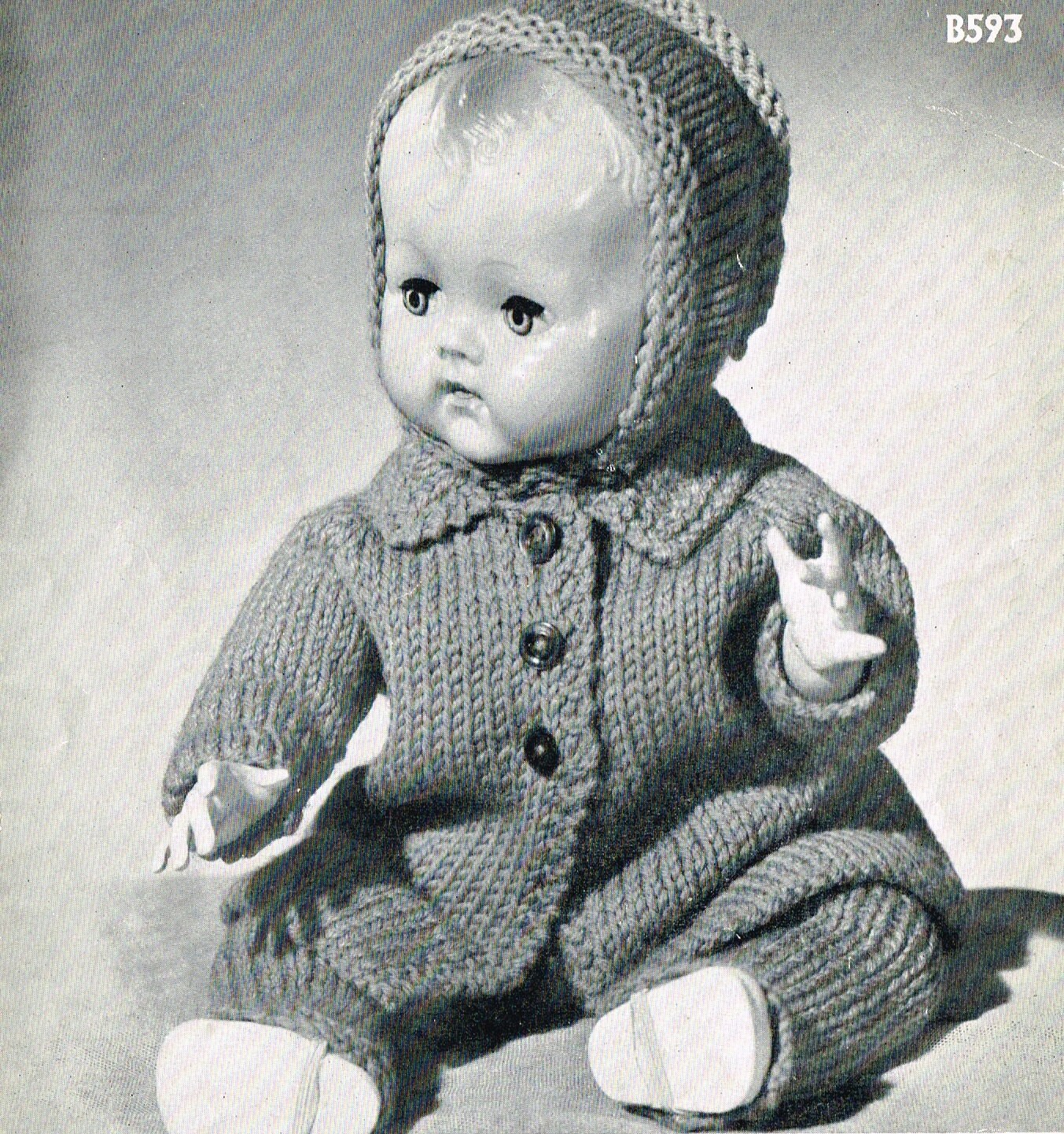 Dolls Clothes Knitting Pattern for 14 & 16 Doll. Etsy Australia