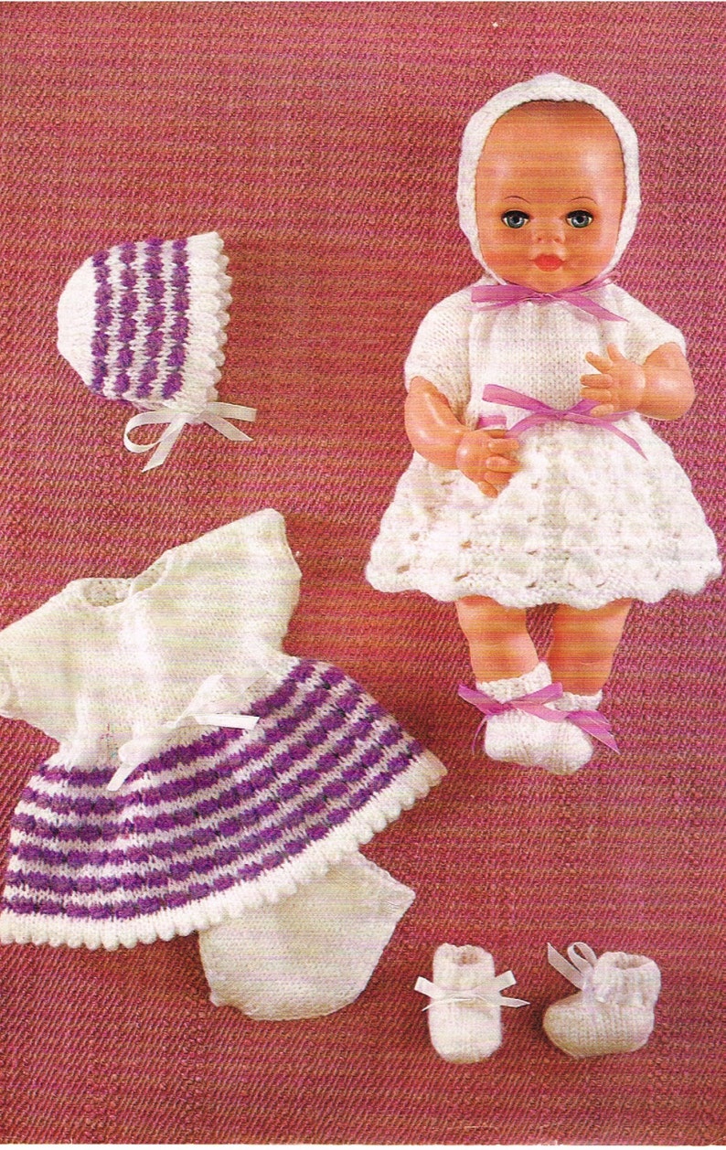 12 Dolls clothes knitting pattern. PDF Instant download Etsy