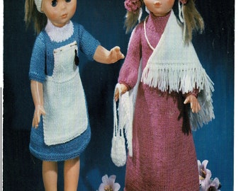 Dolls knitting pattern to fit 18" doll. PDF Instant download