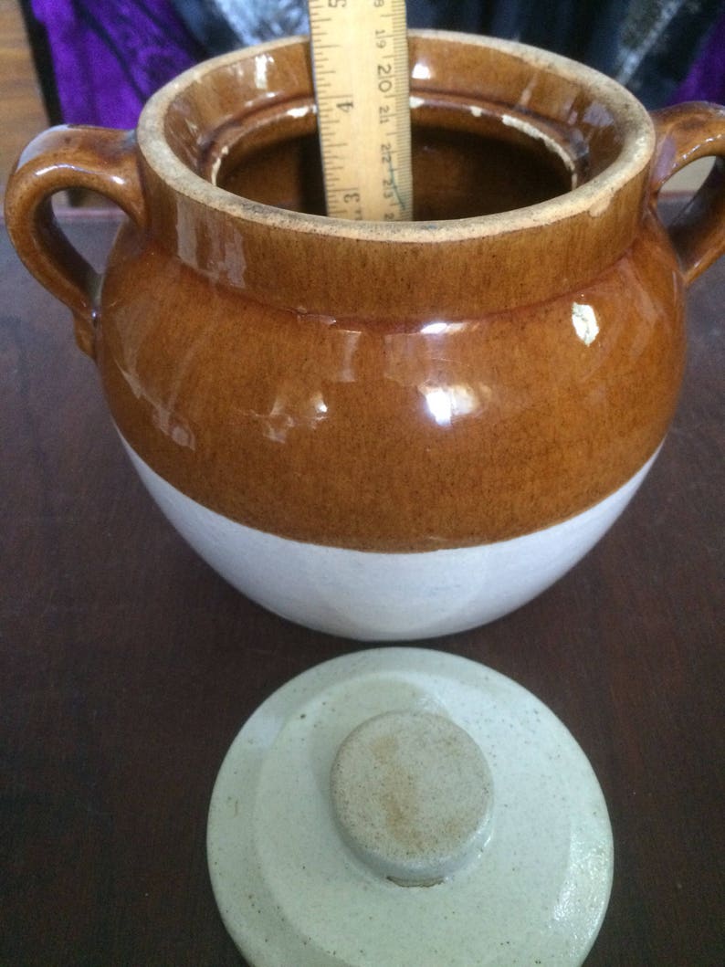 Vintage Stoneware Lidded Stoneware Pot Treat Jar Antique Stoneware Appalachia Pottery Jar Cookie Jar