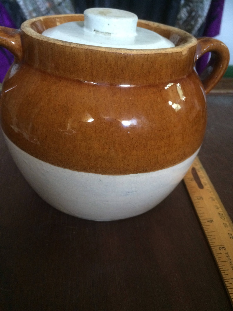 Vintage Stoneware Lidded Stoneware Pot Treat Jar Antique Stoneware Appalachia Pottery Jar Cookie Jar