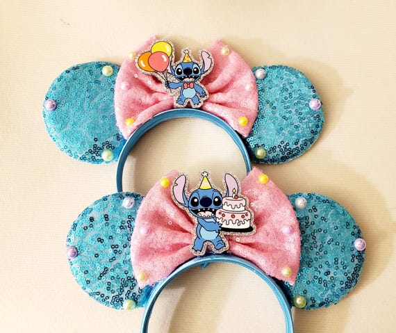 Birthday Cake Stitch Mouse Ears = U Pick