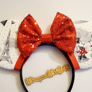 Mickey and Minnie in Paris Mouse Ears