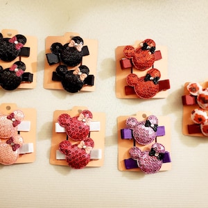 Mickey Minnie Mouse Hairclips - U Pick image 2