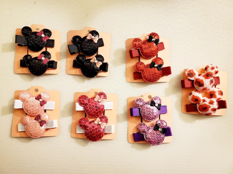 Mickey Minnie Mouse Hairclips - U Pick image 2