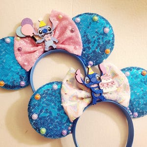 Birthday Cake Stitch Mouse Ears = U Pick
