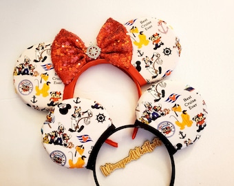 Cruise Mouse Ears: Mickey and Friends, Sequin Bow
