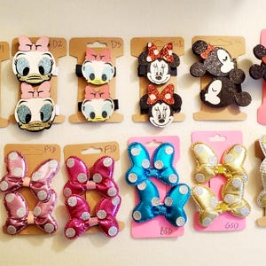 Minnie, Mickey, Daisy Hairclips - U Pick
