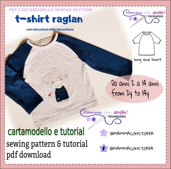 t shirt manica raglan