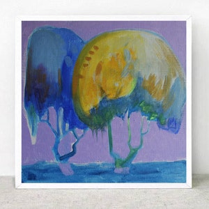 Acrylic painting Trees painting Acrylic trees Trees Trees on canvas Purple trees Painting on canvas For sale Landsczpe painting image 1