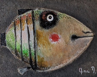 Peinture de poisson, peinture, peinture originale