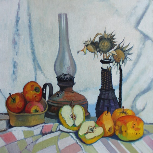 Original oil painting - Oil painting - Fruits  painting - Flower Still Life - Still life Fruits - Oil on canvas