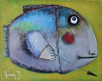 Fish Painting, Painting, Original Painting
