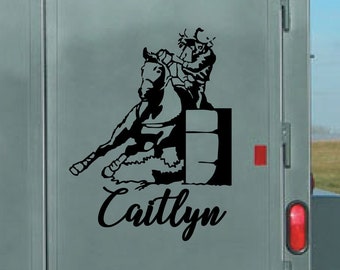 Horse Trailer Decal, Barrel Racing, Quote, Large Decal, Monogram