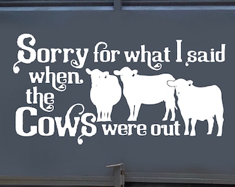 Decalque para trailer de gado, vacas, decalque grande, vacas estavam fora