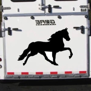 Horse Trailer Decal, Racking Horse, Right