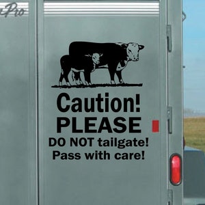 Trailer Decal, Cow, Hereford