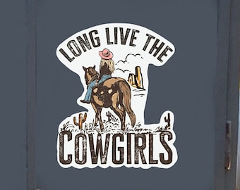 Long Live Cowgirls, Horse Trailer Decal