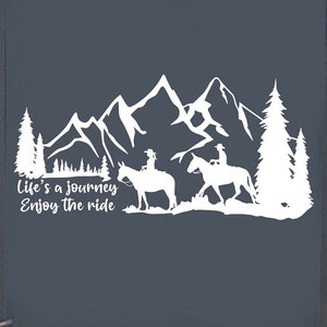 Trail Riding, Mules, Life’s a Journey, Trailer Decal