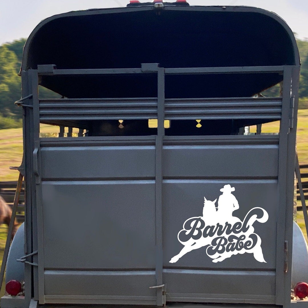 Barrell Racer Decal Horse Trailer Decal, Barrel Racing Decal, Barrel Babe - Etsy