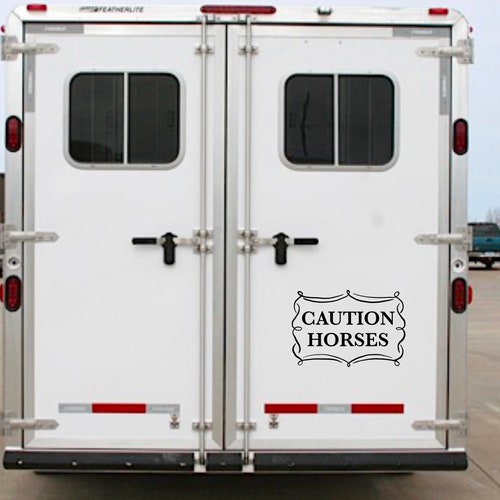 Horse Trailer Decal Caution My Best Friends Red and Black Etsy