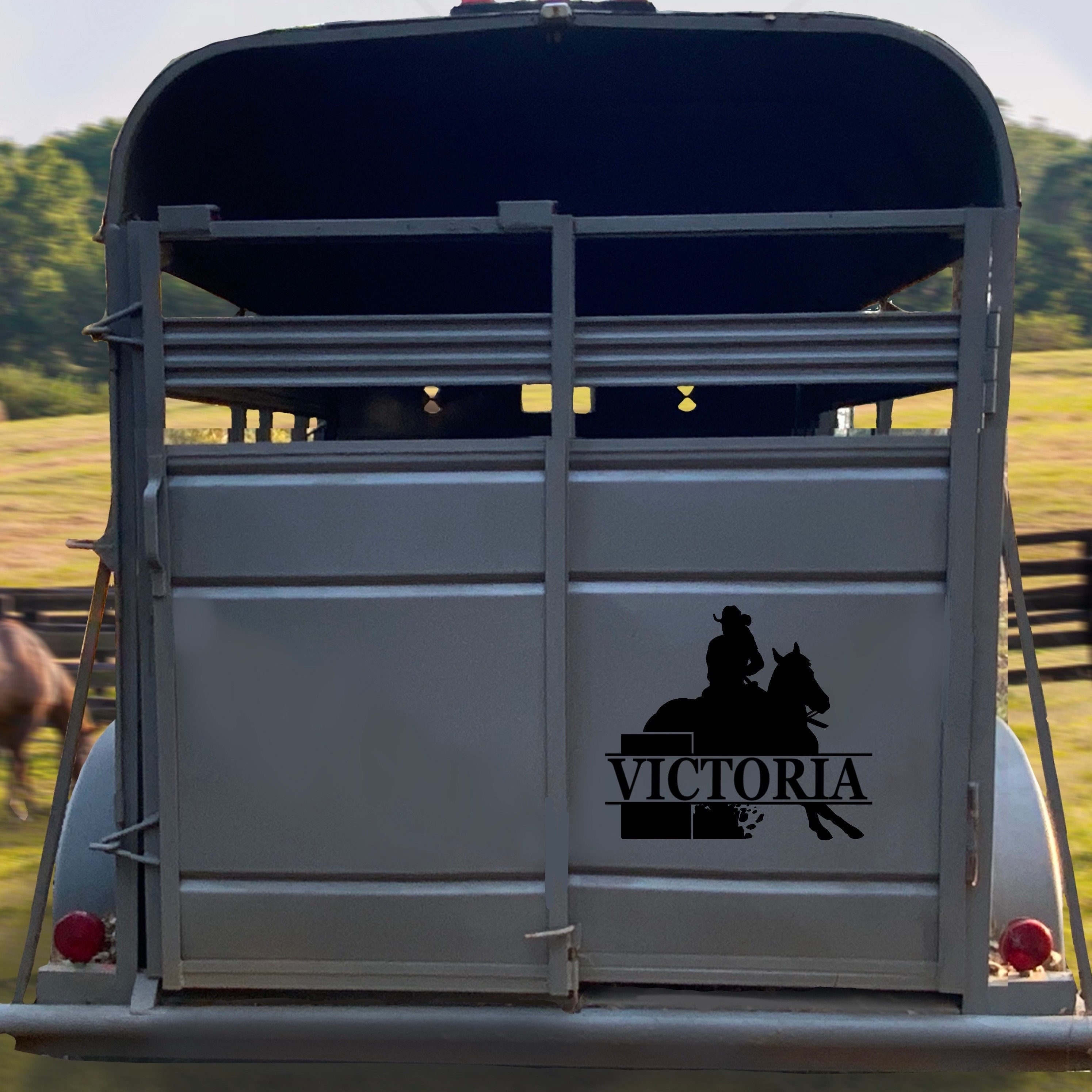 Personanalize Barrel Racing Decal, Custom Horse Decal, Running Cowgirl ...