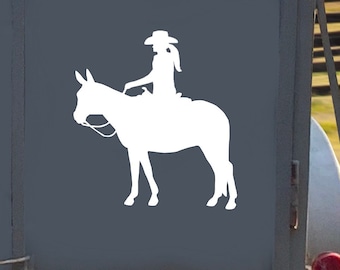 Adesivo de mula ocidental, adesivo de reboque para cavalos
