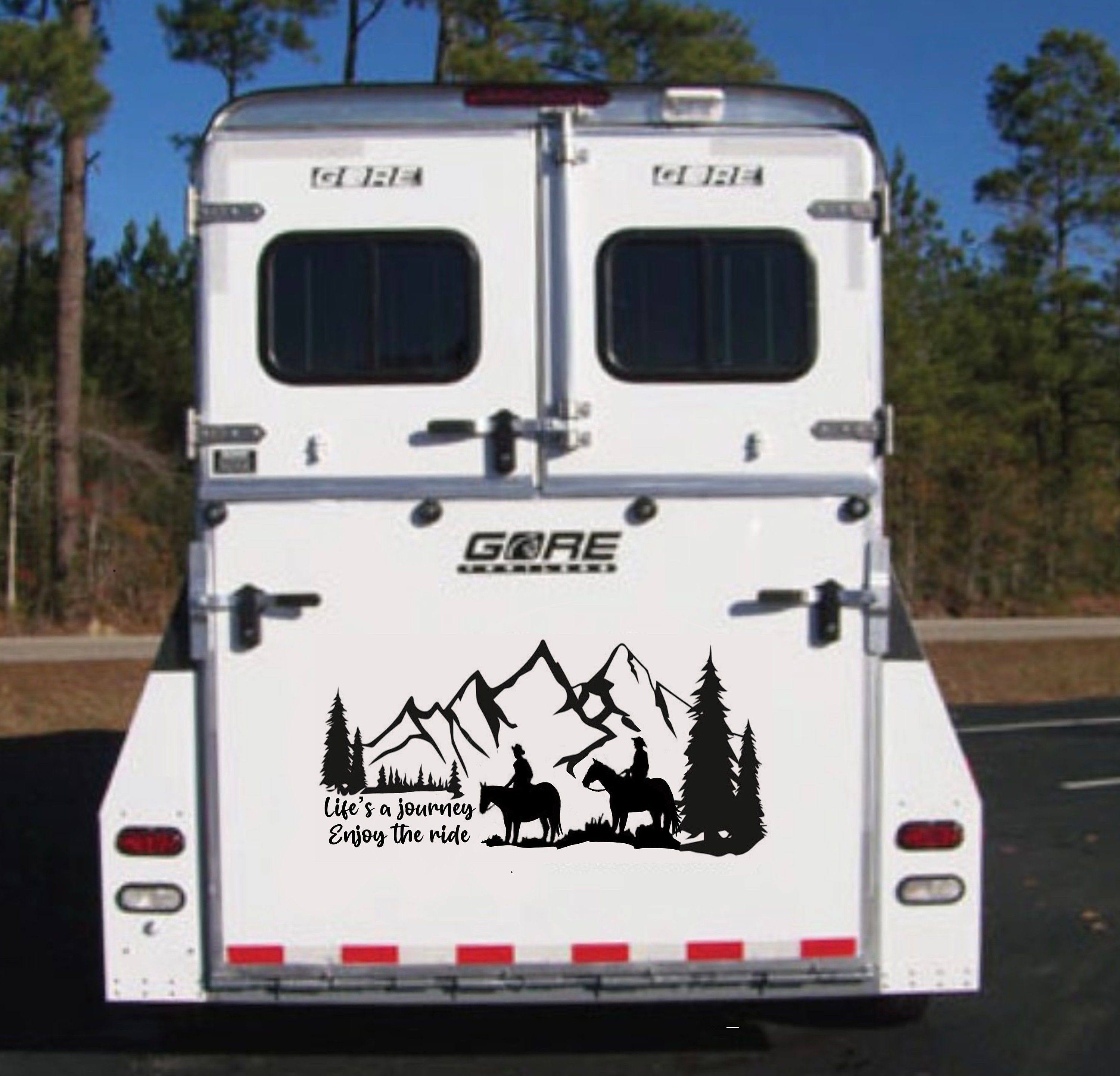 Horse Trailer Decal, Trail Riding, Life’s a Journey