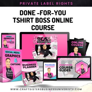 Done For You "T-Shirt Boss" Online Course