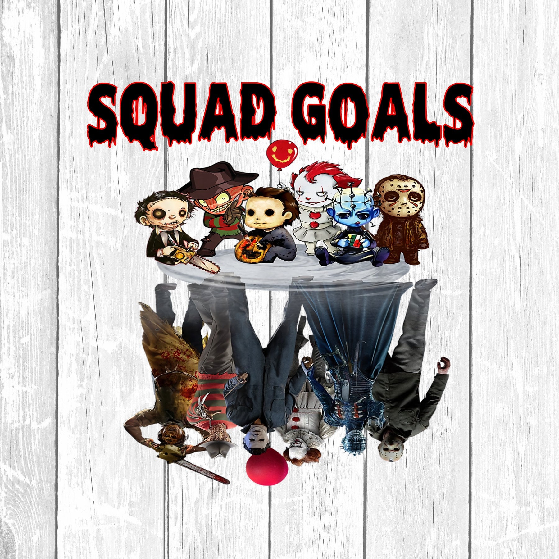 Jason and Friends Squad Goals Sublimation, Instant Download, Hallowee…