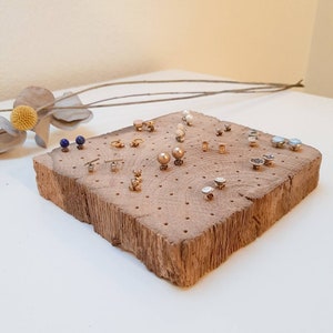Ohrringhalter, Ohrsteckerhalter Ohringständer Ohrsteckerständer, Ohrstecker Aufbewahrung, Schmuckständer Schmuckständer Ohrring Display Holz