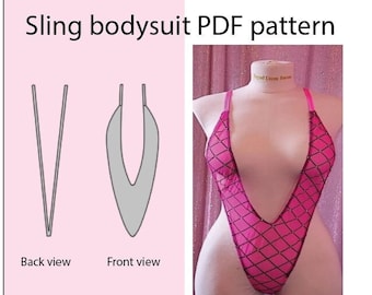 Stripper Sling bodysuit PDF PATTERN