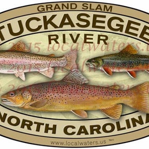 South Mills River Sticker Fly Fish North Carolina Decal GUARANTEE 3 yrs no fade