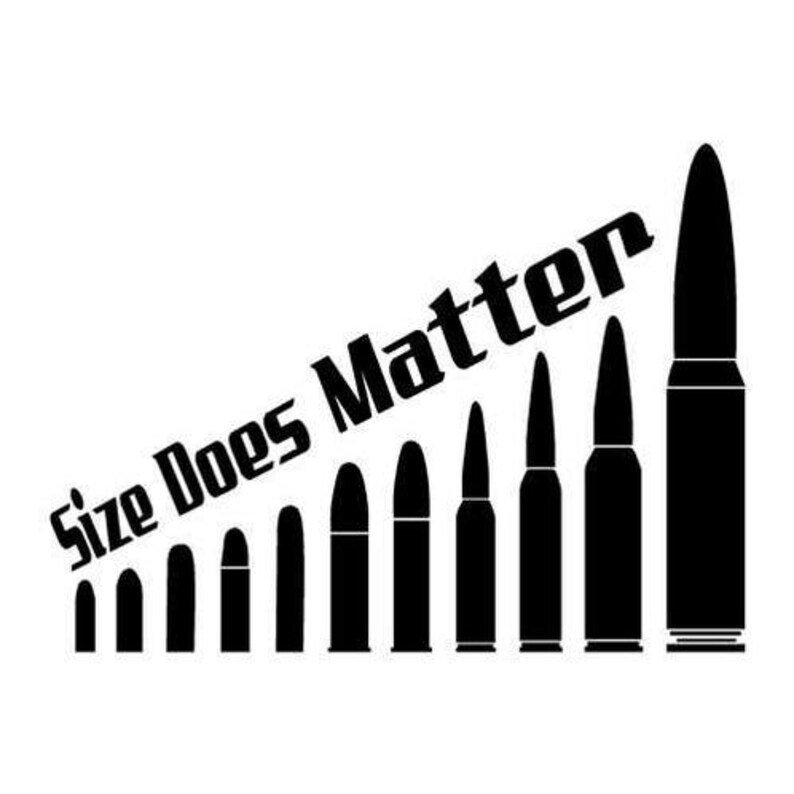 Bullets size Matters vinyl sticker decal White is Etsy