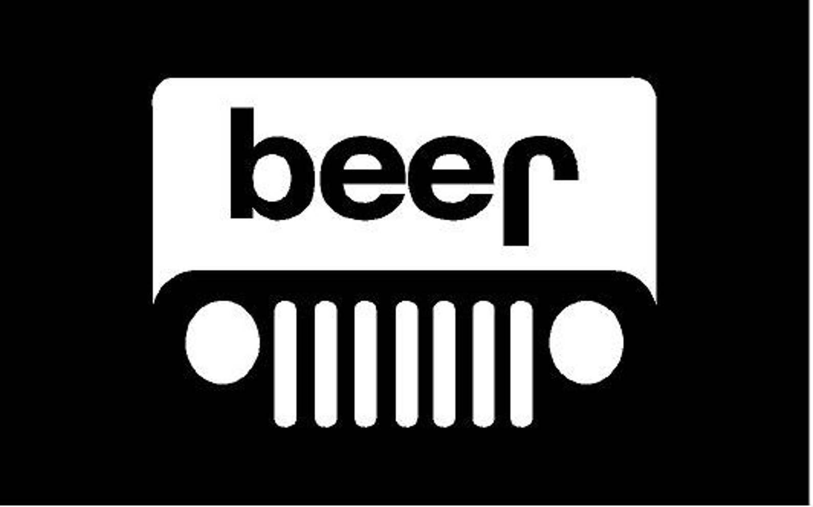 Beer Jeep vinyl sticker decal Black is background Sticker Etsy