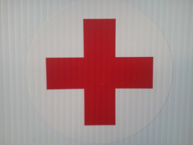 Autocollant de lemblème de la Croix Rouge Etsy