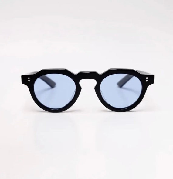 Vintage 1950s Style French Crown Panto Eyeglasses Sunglasses Black